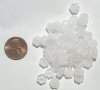 50 8mm Marble Crystal White Center Hole Flowers